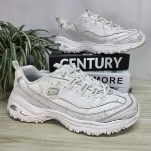 Skechers D Lites White Sneakers